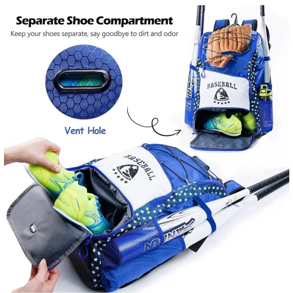 Boys Blue Baseball Backpack